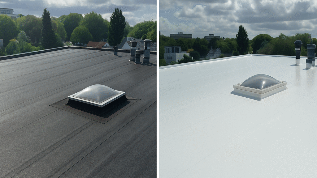 Tag med hvid tagmembran fra Fuglsang Tagmembran